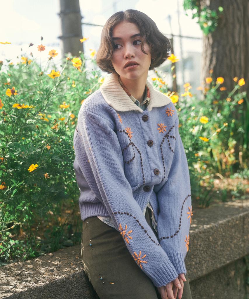 Majo Factory Wendy Hand Embroidery Cardigan [3Color]