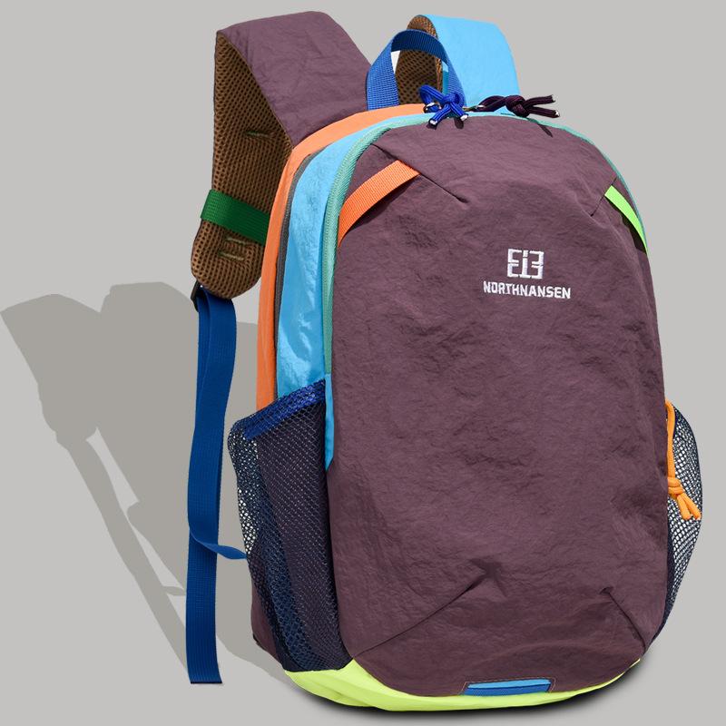 College Color Block Backpack Women's Lightweight Waterproof Backpack For Outdoor Travel