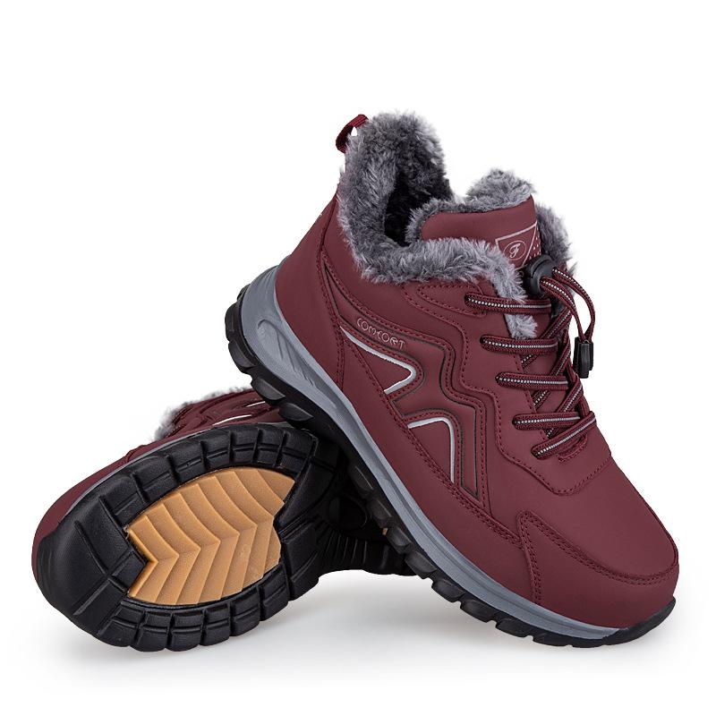 Winter outdoor velvet non-slip high-top warm middle-aged and elderly thickened mother sports walking shoes snow boots