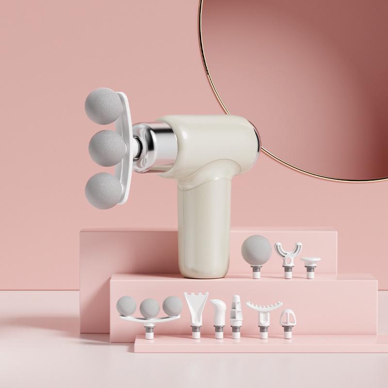 Nine-Head Professional Muscle Relaxation Massager: Multi-functional Neck and Sports Massage Gun