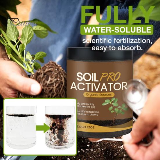 Soil Activator Powder Fertilizer Nutrient-Rich Plant Growth Booster Soil Activation Powder for Potting Mix Seedlings Compost Indoor Outdoor Plants