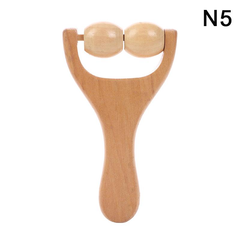 Wooden Roller Massager Therapy Body Massager Face Shoulder Neck Hand Push Rolling Massager Body Soothing Relaxing Massage Tools