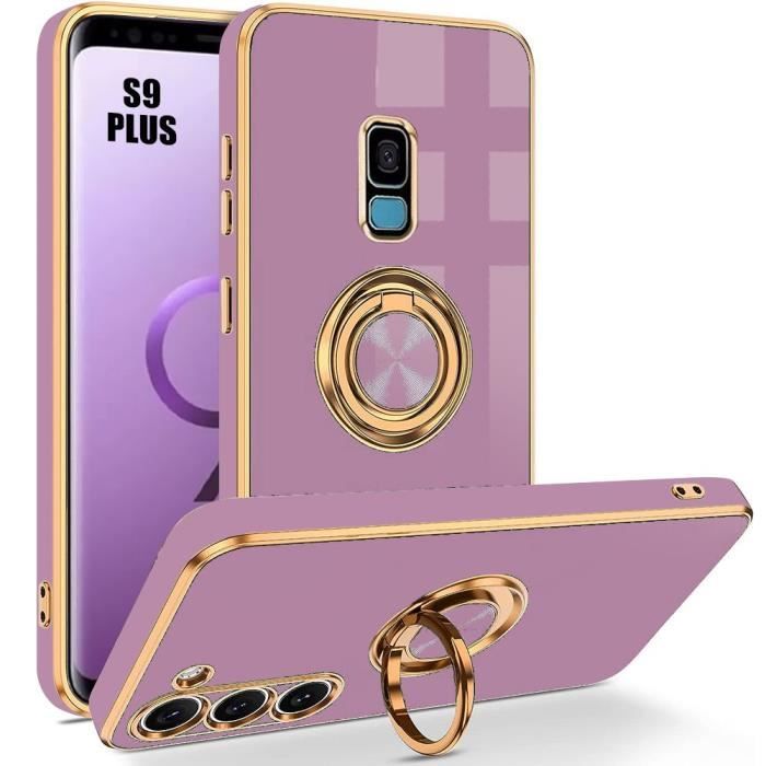 Coque - Samsung - Galaxy S9 Plus - Antichoc - Silicone Hybride - Support Anneau 360°