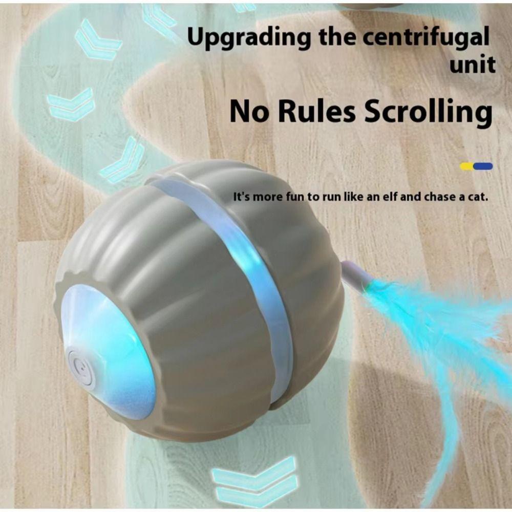 Soft Light Automatic Rolling Ball 2 Tails Smart Cat Teasing Balls  Interactive Play
