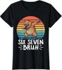 Funny Six Seven 67 Elf Santa Christmas Matching Ladies' Crewneck T-Shirt