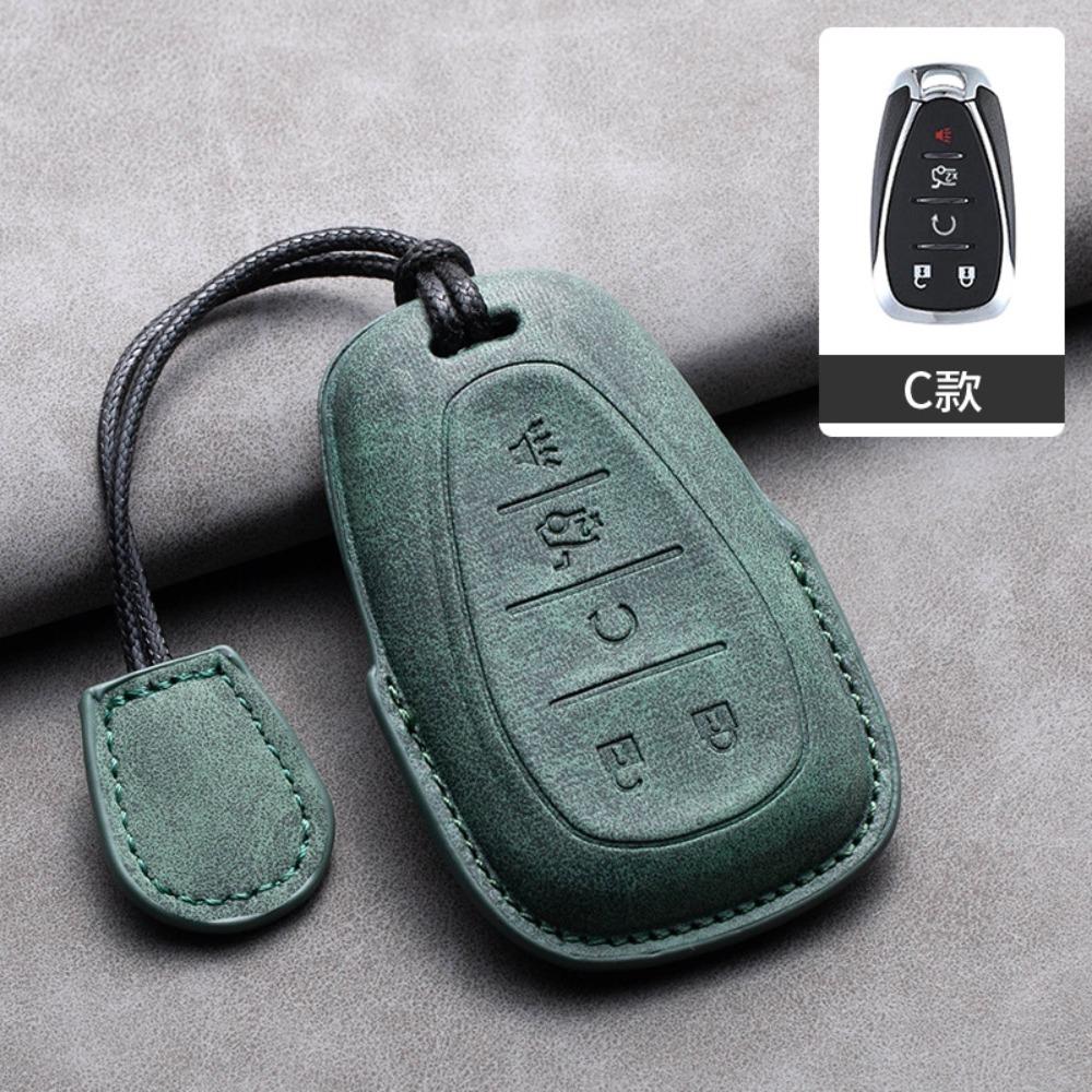 Premium for Nappa Leather Key Cover for Chevy Malibu XL Equinox Blazer Camaro Car Keys