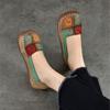 Johnature Vintage Mieszane Kolory Ręcznie Robione Damskie Buty Miękka Podeszwa Płytkie Prawdziwej Skóry Kwadratowe Noski Płaskie Buty
