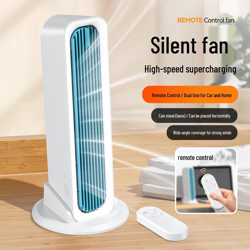 New Bladeless Tower Fan: Portable USB Desktop Fan with Large Wind Power for Office