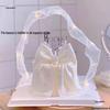 Luminous Silk Bow Cake Decoration Insert - Moldable Iron Ribbon for Birthday Baking