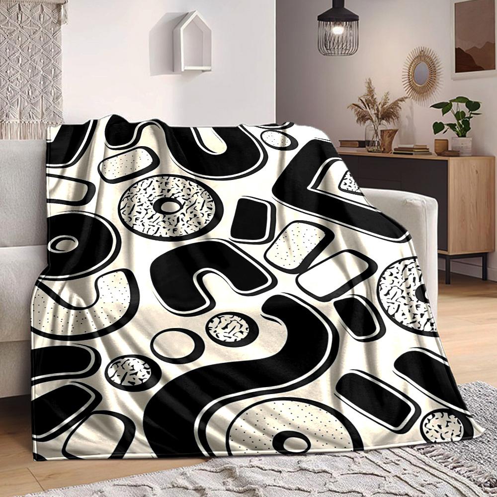 

1pc Abstract Patterns Blanket Warm, Cozy, And Soft, Suitable for Sofas, Beds, Cars, And Office Use.Perfect for Camping And Travel, Making It a Great G 100x150cm