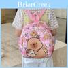 Cute Capybara Kids Backpack With Storage Pouch For Kindergarten School Use