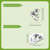 Self-adhesive Waterproof Refrigerator Stickers Silver Grey Flowers Light Luxury for Kitchen Fridge Door