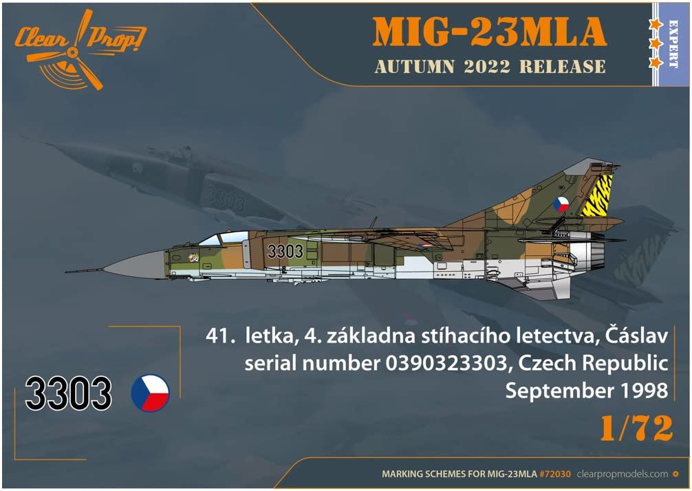 Clear Czech MLA Frogger G Expert Kit Plastic Model Kit CPU72030 Prop! 1/72 MiG-23