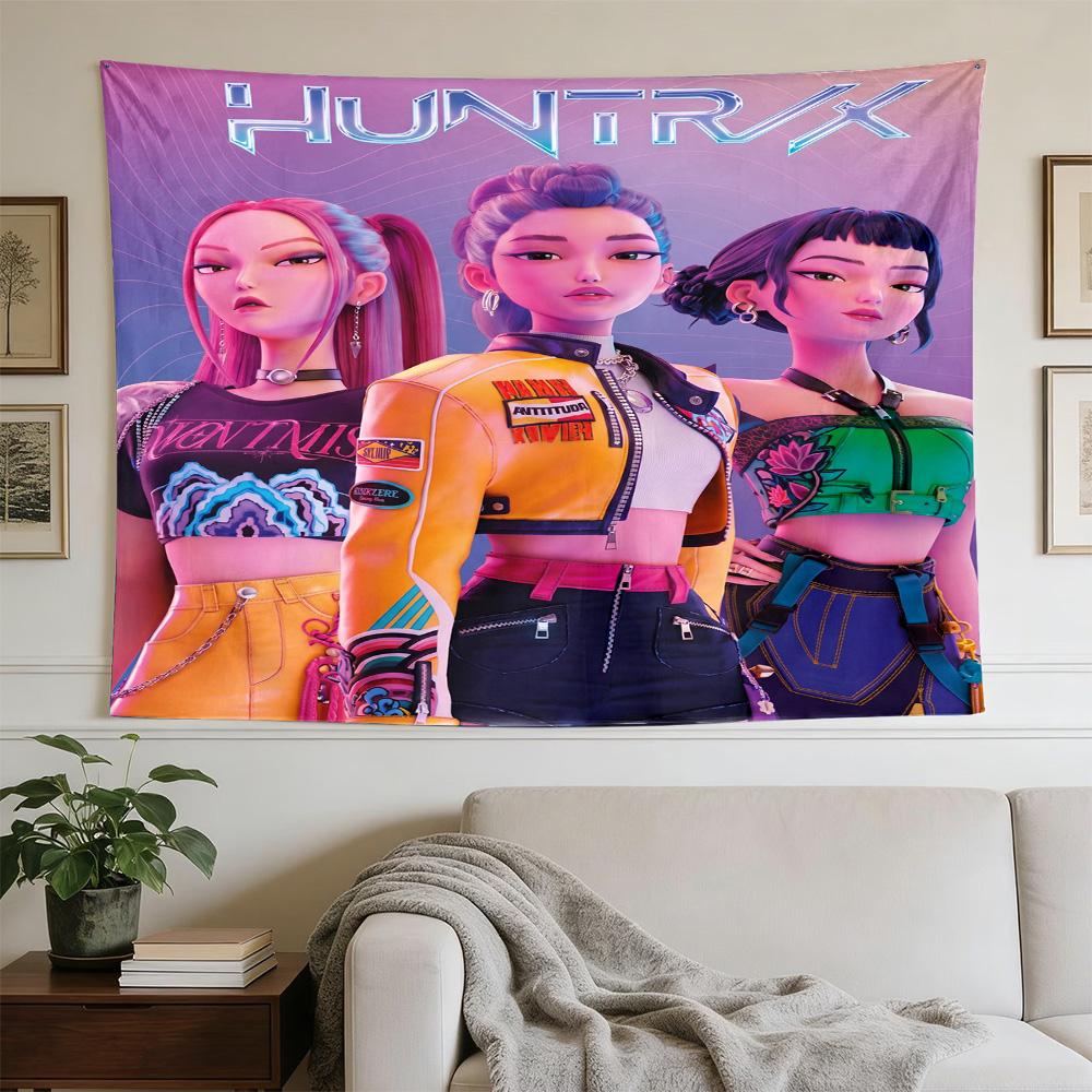 Huntrx Cyberpunk Fashion Large Size Wall Tapestry, Room Aesthetic Decor for Living Room Party Background,Perfect Gift