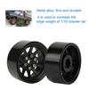 2pcs Alloy Beadlock Wheel Rims Accessory Fit for TRAXXAS TRX4 110 RC Crawler CarBlack