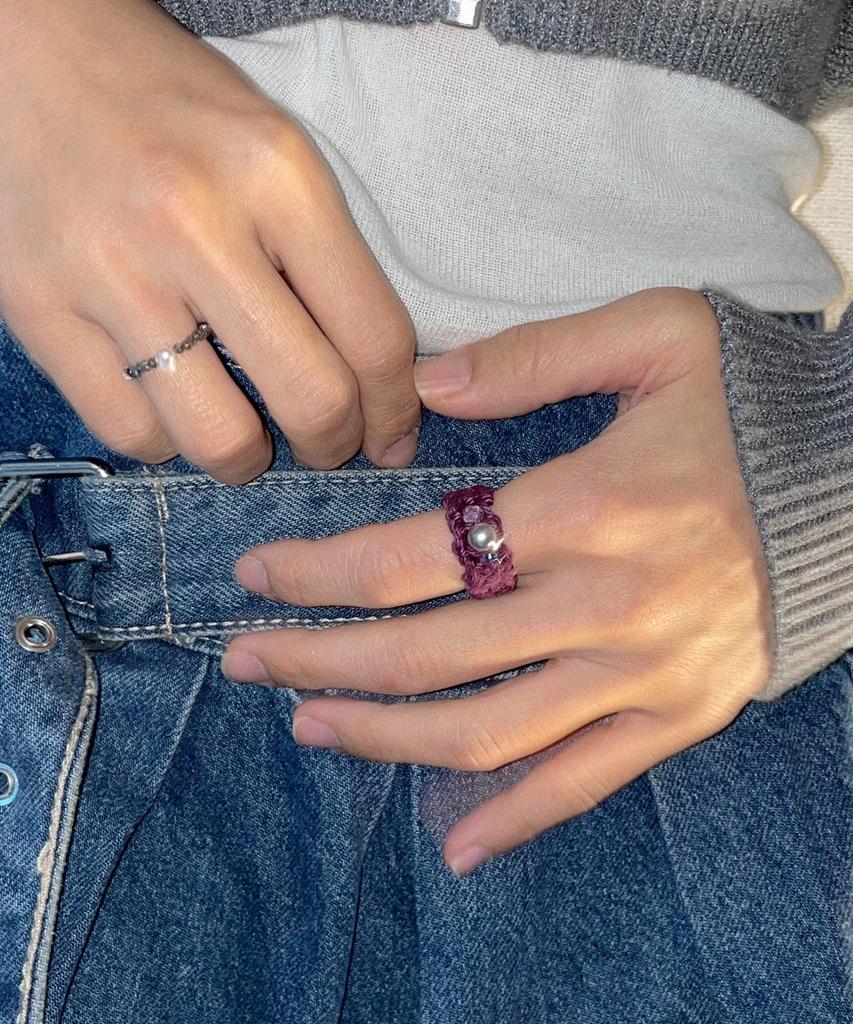 Merrymotive Gem With Knitted Ring (Purple)