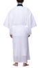 Long undergarment for with half for men white background x blue [KYOETSU] summer, silk, washable, undergarment, collar, (L, collar)