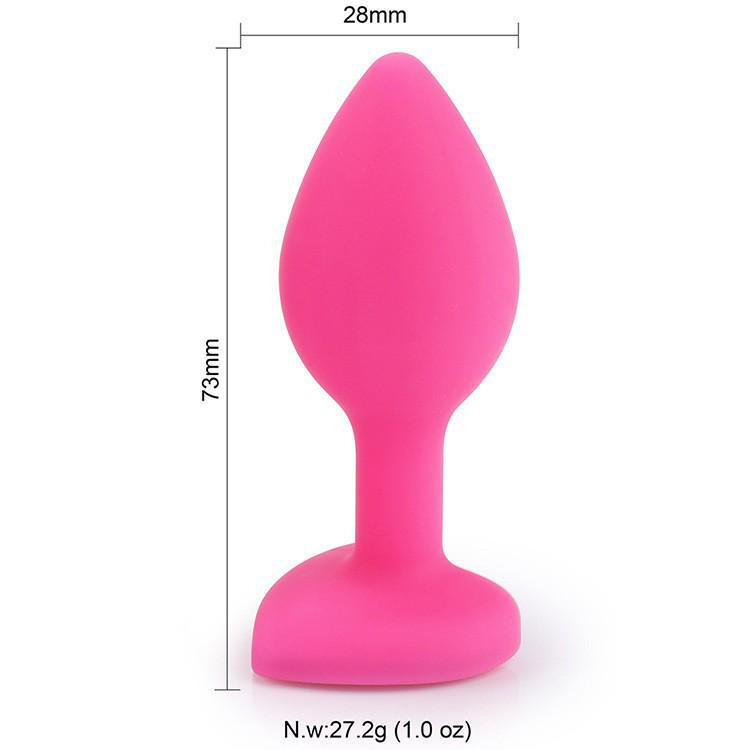 Heart-Shaped Silicone Anal Plug – Adult Erotic Toy & Dilator