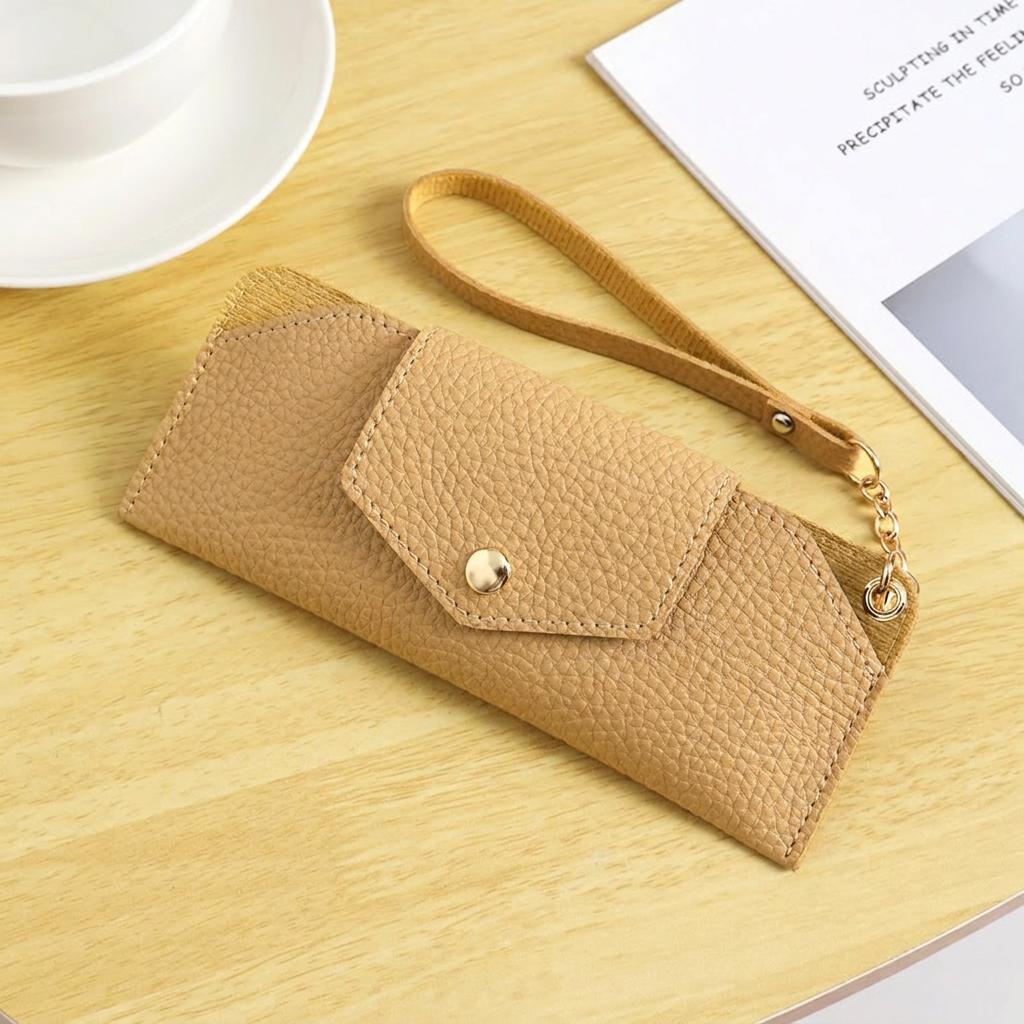 

Soft Glasses Case Ultra-Light Pu Leather Eyewear Bag Portable Sunglasses Bag Compact Closure Eyeglass Holder For Daily Commuting