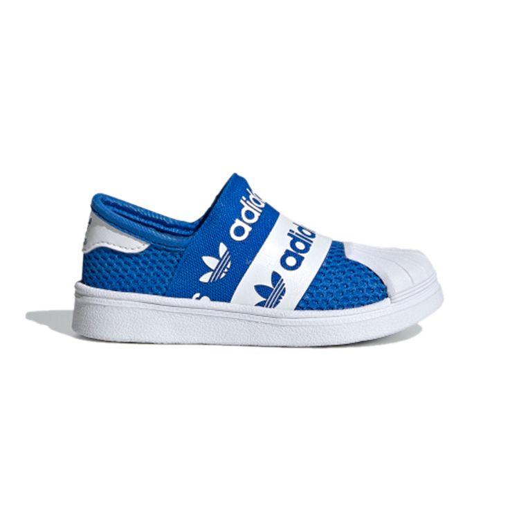 adidas Originals Superstar Series Smr 360 I Mesh Slip-On Casual Breathable Low-Top Walker Shoes Baby Shoes Blue FV7606