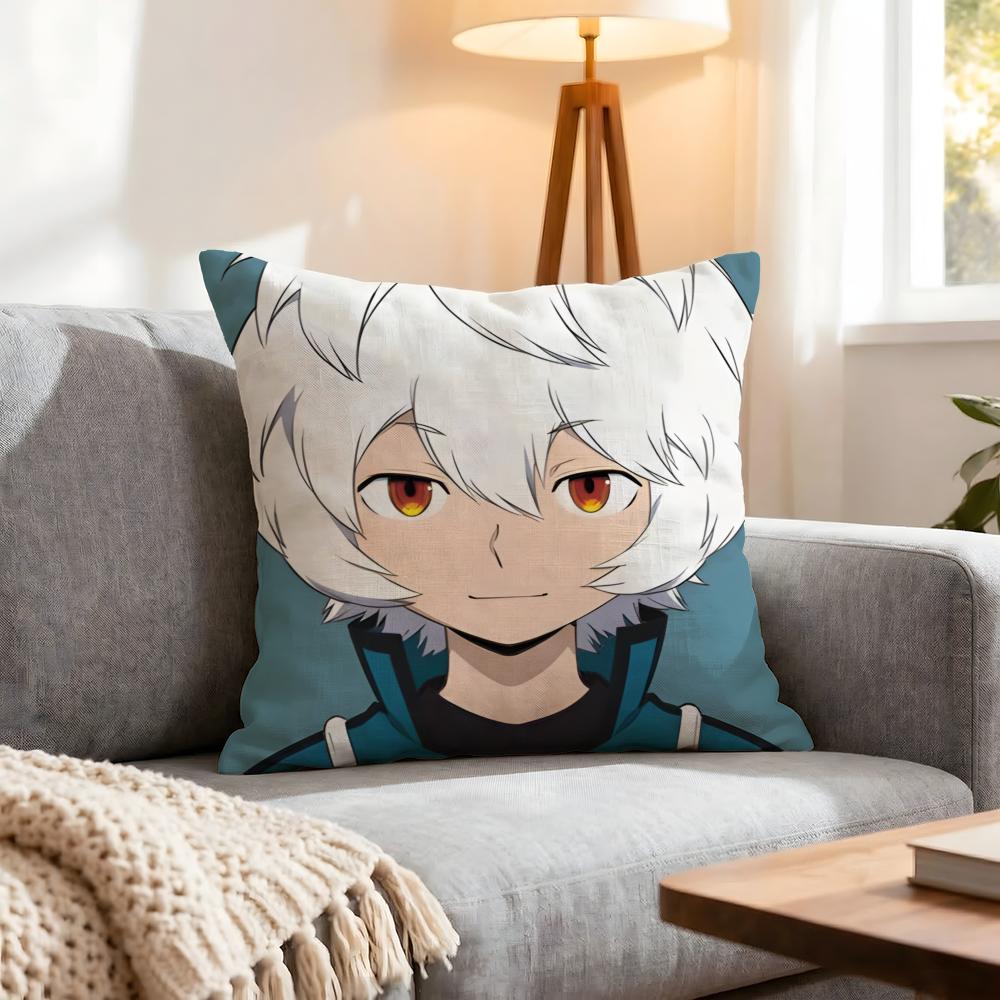 Anime World Trigger Cushion Cover 1Pcs Decorative Covers Soft Cushion Case For Sofa Couch Decor 40X40 45X45 Pillowcases