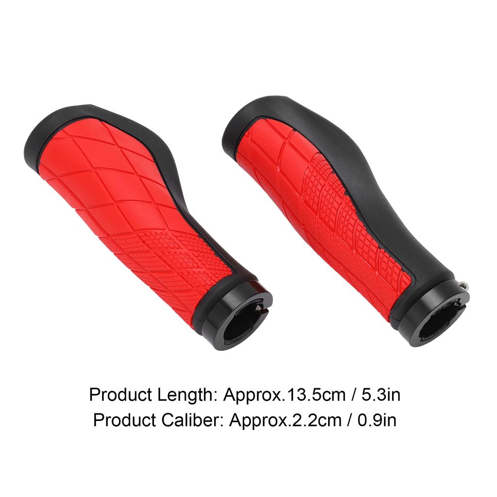 1 PairCelsiusset Bike Handlebar Cover Grips with Alloy Double Lock Anti Slip Cycling Handle Grip