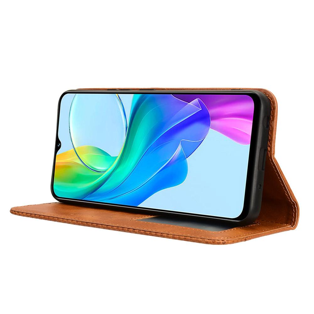 For Vivo Y28s 5G/T3 Lite 5G/Y03/Y18 4G/Y18e 4G Case Wallet Magnetic Closure Leather Retro Phone Cover