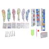 DIY Diamond Feather Bookmark Lightweight Delicate Bend Resistant Beaded Page Marker with Pendant Gift SQ202