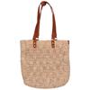 IBIZA [Beautiful Condition] Raffia x Leather Semi Shoulder bag natural brownUsed