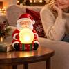 Christmas Craft for Window Light Up Santa Claus Figurine with Glowing Ball Warm Night Light Christmas Statue Festive for Home
