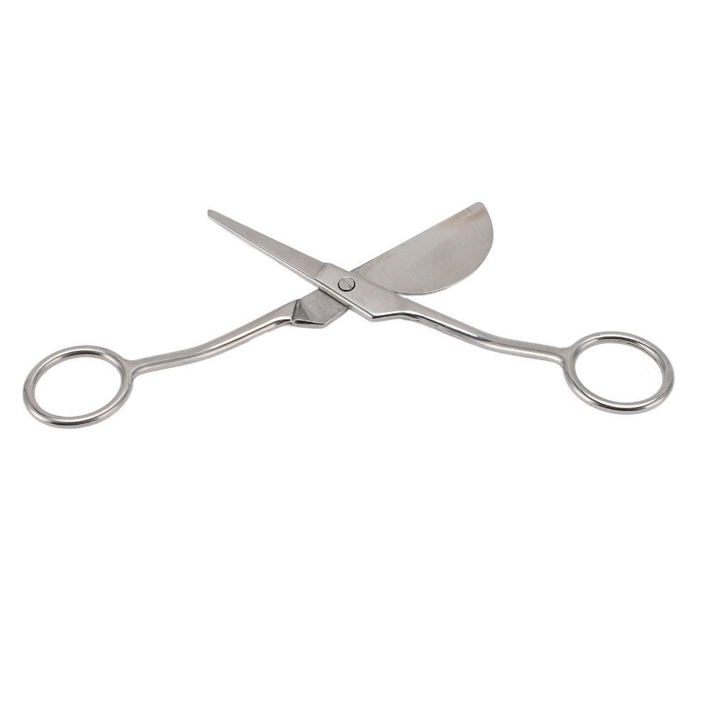 Double Bent Handle Duckbill Scissors 6 Inch Curved Offset Handle Carpet Scissors Silver Tufting Scissors Fabric Sewing