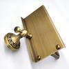 Toilet Paper Holder with Phone Shelf, Bathroom Toilet Paper Roll Holder Antique Bronze Brass Wall Mounted Bathroom Hardware Accessories,Pattern