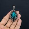 Blue Flash Labradorite Handmade Pendant, Natural Gemstone Jewelry, 999 Copper Wire Wrapped Pendant Jewelry, For Gift