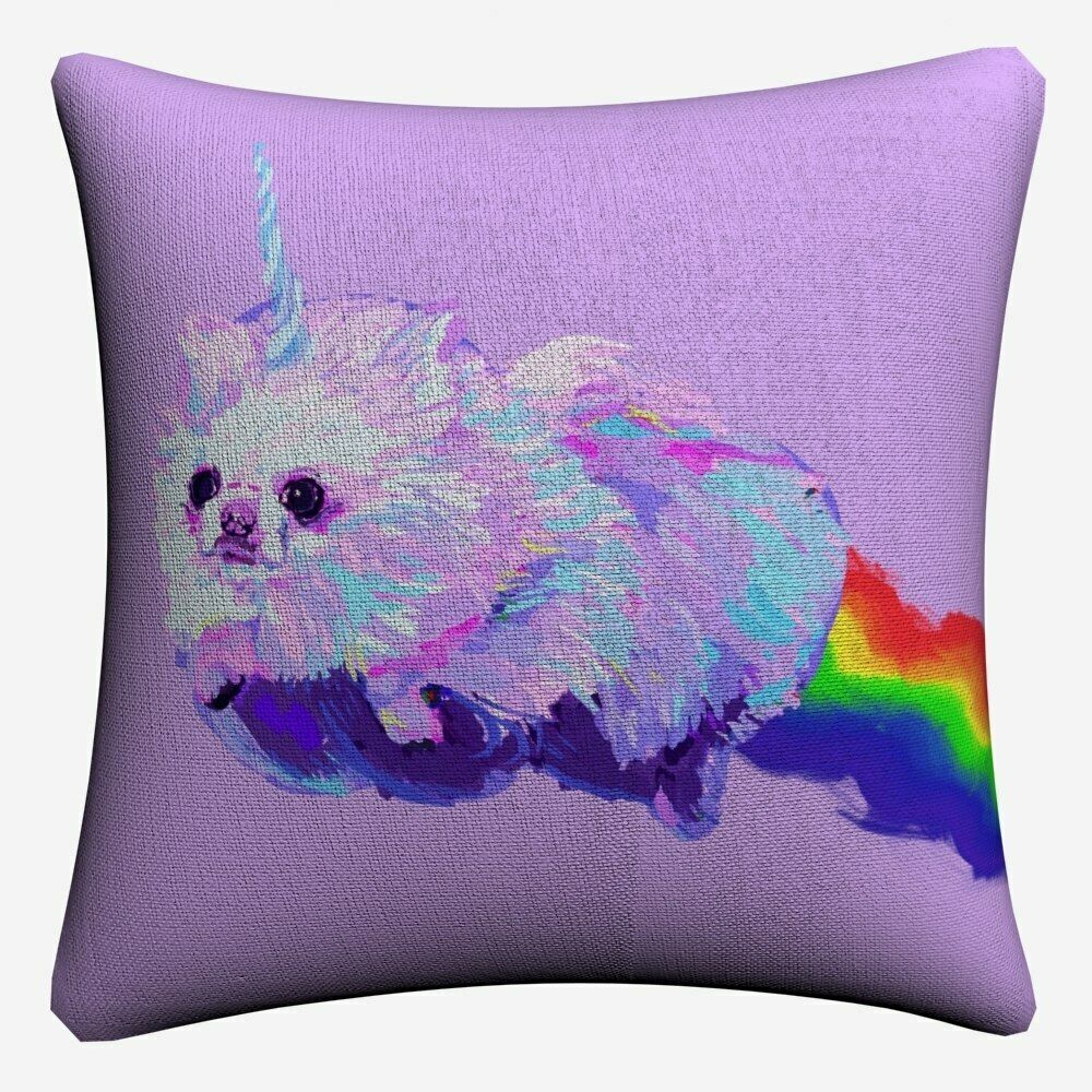 Pomeranian Puppy Dog Simple Art Cushion Cover For Sofa Chair Home Decor Almofada