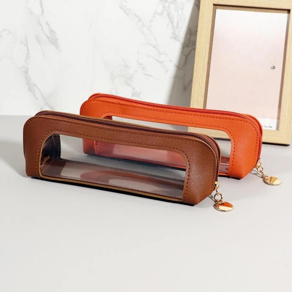 1PC Small Clear Makeup Pouch, Makeup Brush Bag Organizer Pouch With Zipper For Women Home Travel Office Cosmetic Storage