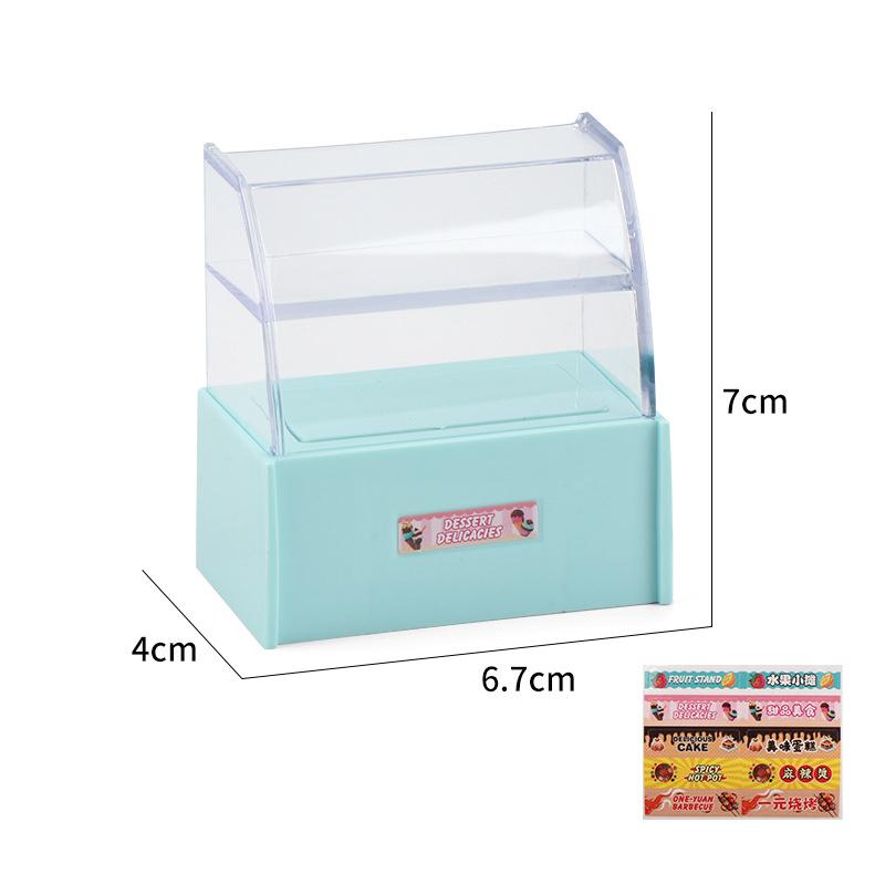1/12 Dollhouse Mini Supermarket Convenience Store Display Rack Cabinet Model Dollhouse Micro Scene Ornament Kid Pretend Play Toy