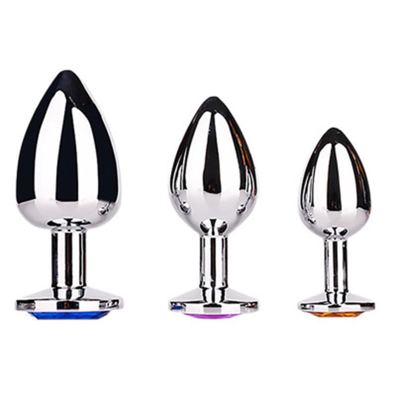 1 Stück 3 Größen Analplug Rund Edelstahl Kristall Buttplug Abnehmbarer Analplug Stimulator Analsex Spielzeug Prostata Massagegerät Dildo