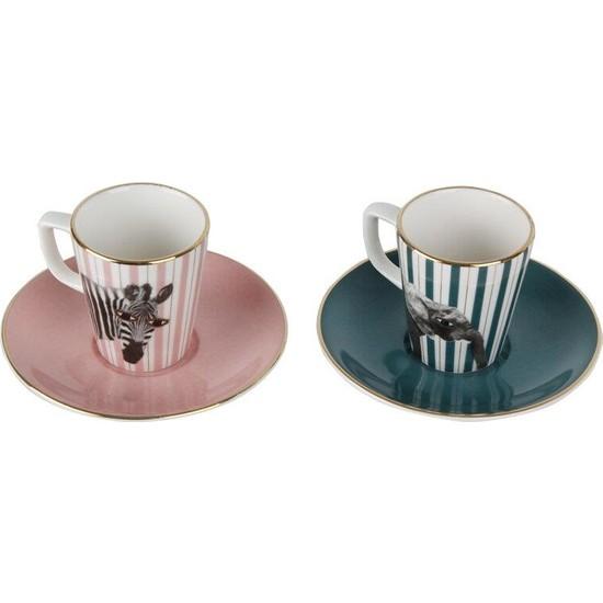 

Кофейный сервиз Porland Wild Life Zebra-Elephant из 4 предметов
