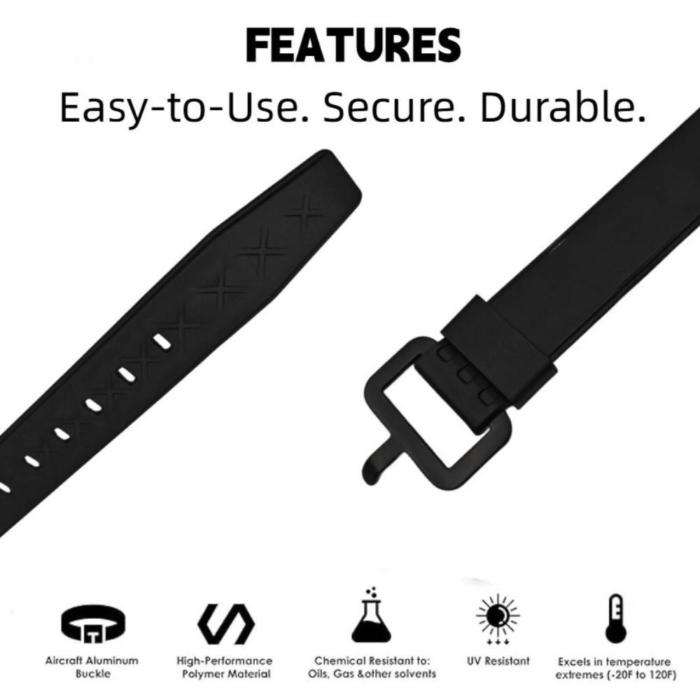 Belt Buckle Rubber Tension Strap Reusable Adjustable Cargo Tie-Down Strap 35/45/55cm Quick Release Tool Multifunctional Strap
