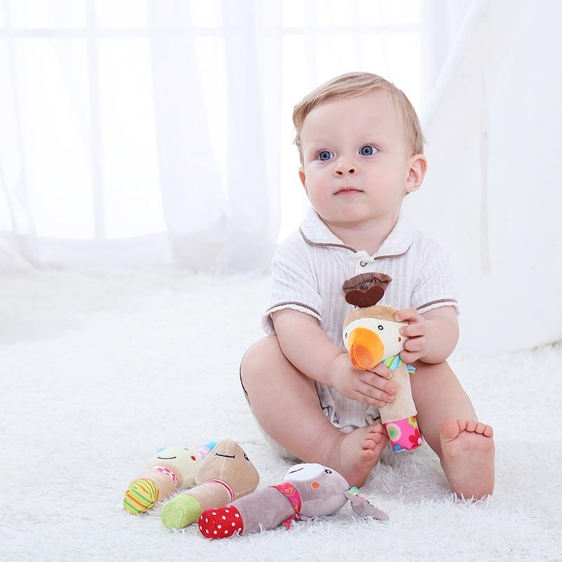 Baby Bed Animal Shaped Supplies Cotton Decoration with BB Call Interactive Toy Infant Gift for Baby Brain Train