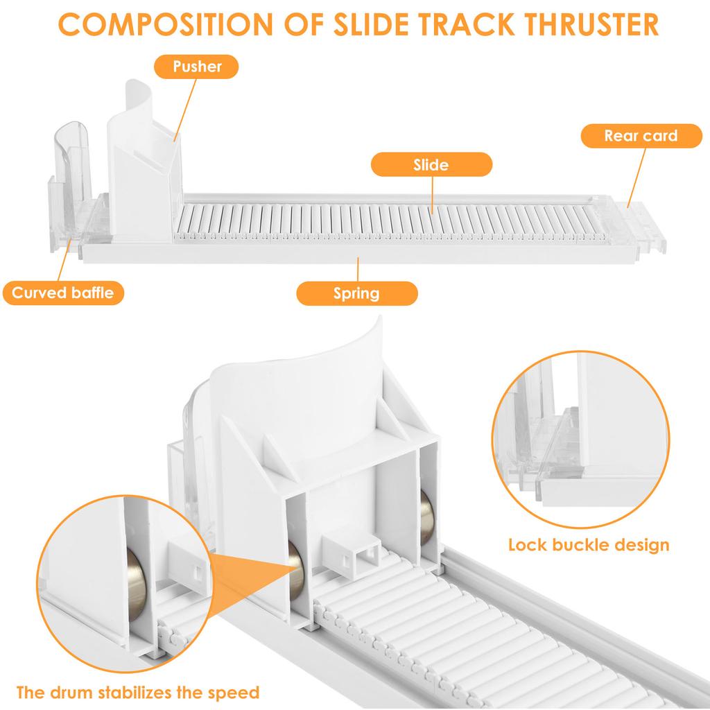 3 Rows Drinks Self-Sliding Fridge Storage Rack for Adjustable Soda Kola Can Dispenser Width Beer Egg Kitchen Organizer