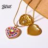 Comfortable Everyday Necklace Locket Picture Pendant for Women Rhinestone Heart/Star