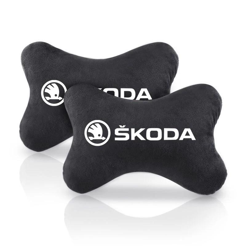 Autokopfstütze Nackenkissen Sicherheitsgurt Schulterpolster für Skoda Octavia Fabia Rapid Kamiq Scala Kodiaq Superb VisionS Yeti Karoq Enyaq