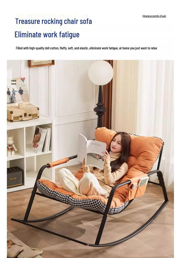 Adult Recliner Rocking Chair Sofa for Living Room or Balcony