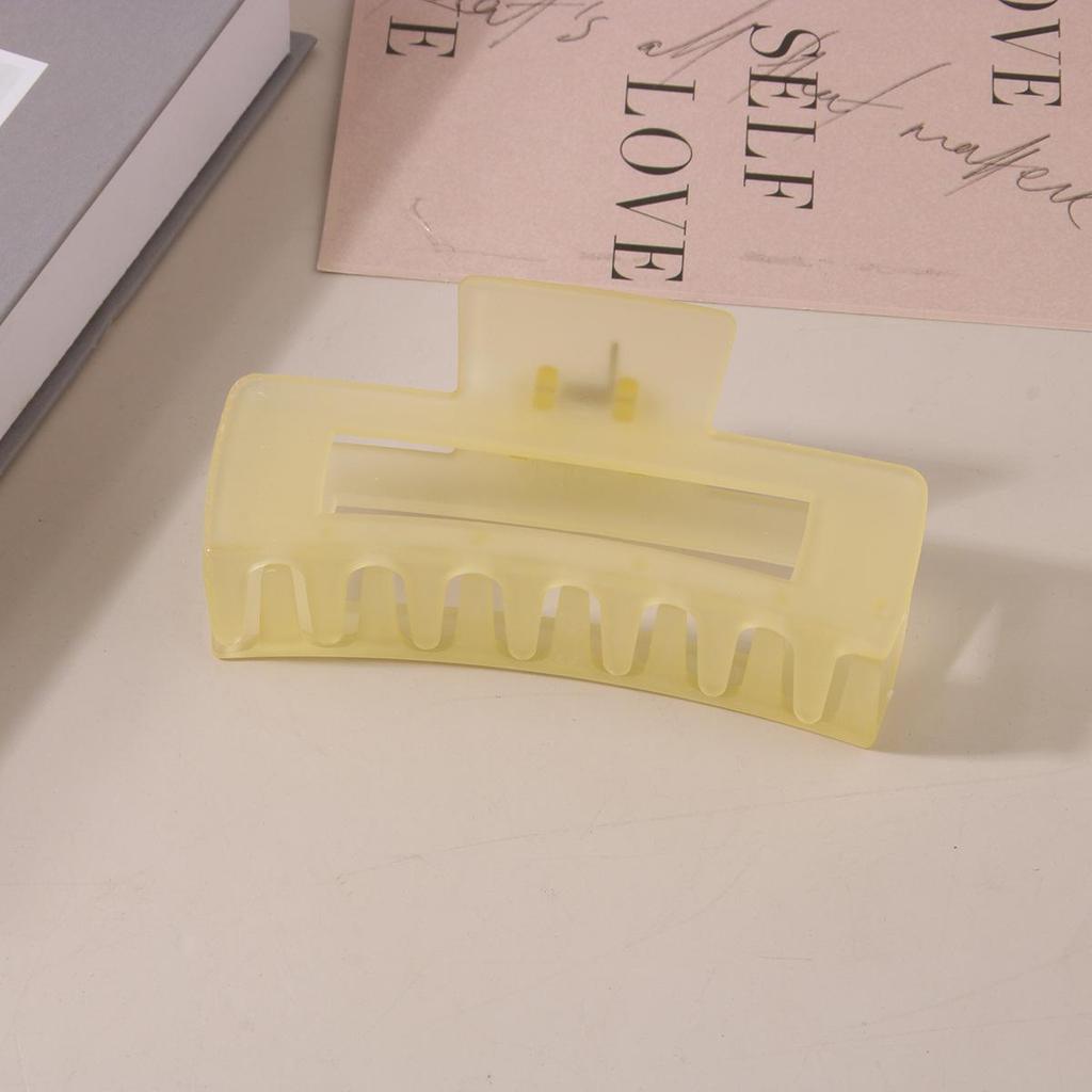 8.5CM x 10.5CM Rectangular Matte PS Hair Clip - Simple Shark Hair Accessory