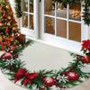 1Pcs Christmas Wreath Semi Circle Welcome Doormat Non-Slip for Outdoor Patio Porch Kitchen Bathroom Entryway Floor Mat