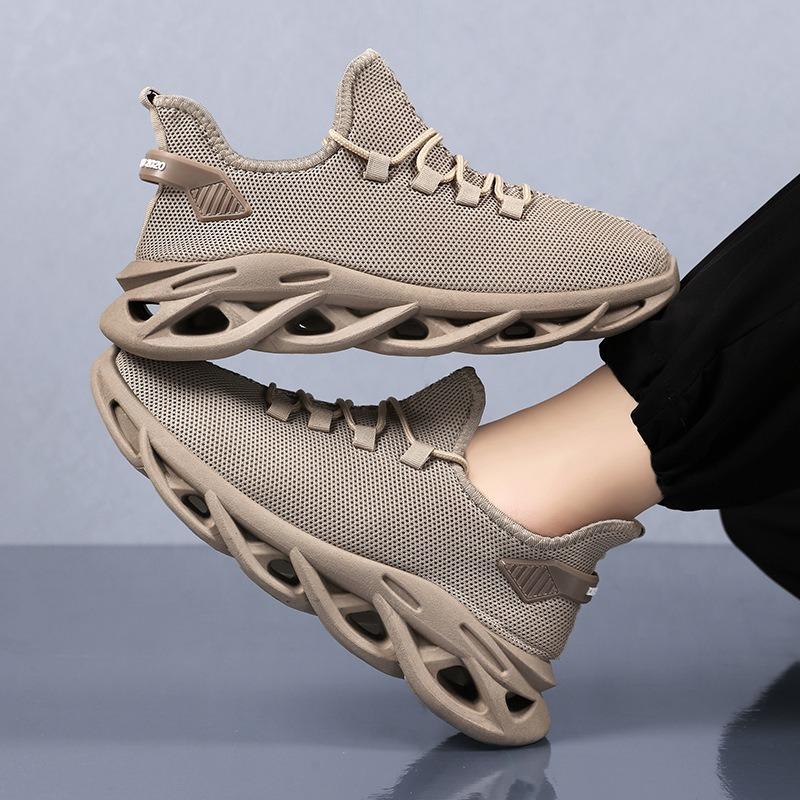 Men's Summer Breathable Mesh Shoes, Casual Sports Shoes for Men, Youth Running Shoes, Trendy White Shoes.