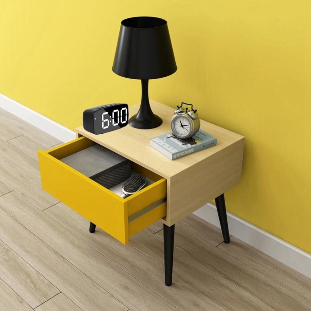 12/24H Display LED Desk Clock Temperature Display Mirror Digital Alarm Clock  Desktop