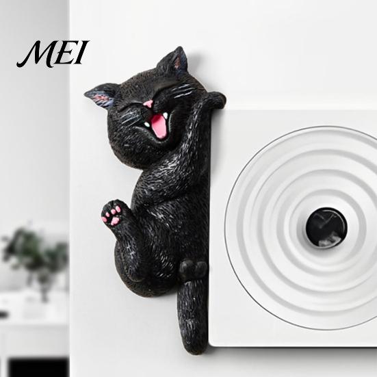 Cubierta de Interruptor de Luz de Gato Pegatina 3D, Placa de Pared Decorativa de Resina, Pegatinas Decorativas de Animales Lindos, Decoraciones Peel And Stick para el Hogar Dormitorio