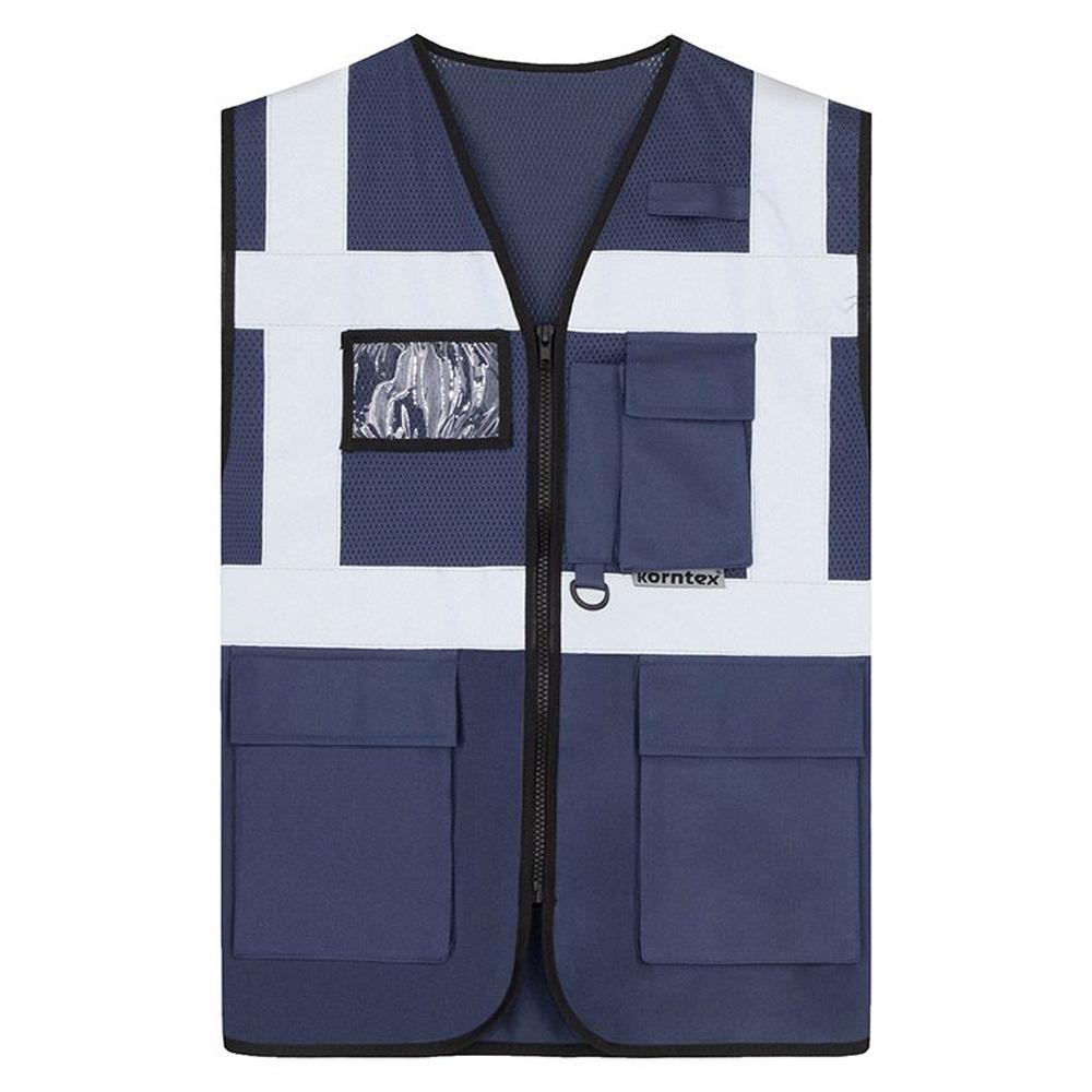 Korntex Unisex Adult Athens Mesh Multi-Functional Hi-Vis Vest